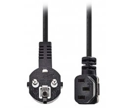 Kabel černý 4m se el. zástrčkou a IEC konektorem