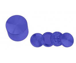 Čtyřdílná drtička 56mm hliníková se sítkem, modrá