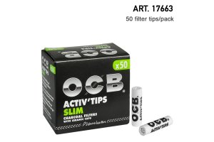 Filtry OCB Active tips 7mm, 50ks v balení, box 10ks