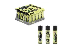 G-Rollz Clipper | Banksy's Graffiti zapalovače, zelené | box 30ks