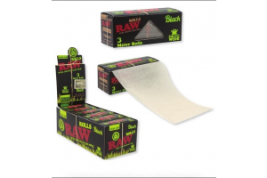 Rolovací papírky RAW BLACK ORGANIC ROLLS, 3m v balení | box 12ks